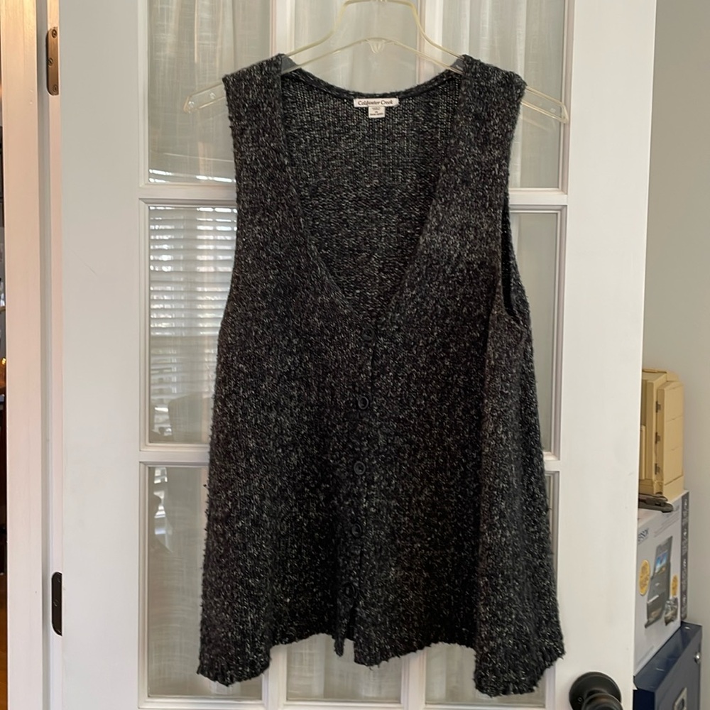 Coldwater Creek women’s dark gray knit vest size 1x